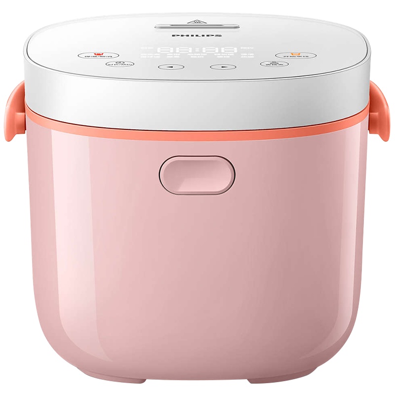飞利浦(Philips)电饭煲HD3070/00 2L 迷你智能可预约功能触摸控制可做酸奶 合金内胆底盘加热 粉色