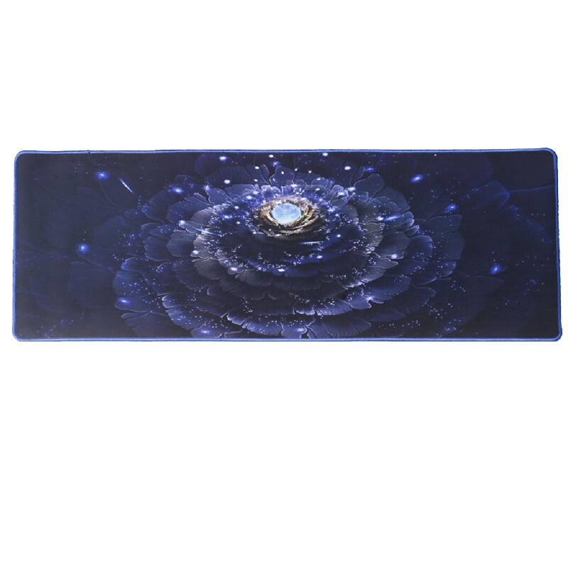 灵蛇 游戏鼠标垫 超大电脑桌垫 加厚办公桌键盘垫 精密包边 防滑 可水洗 P11蓝色