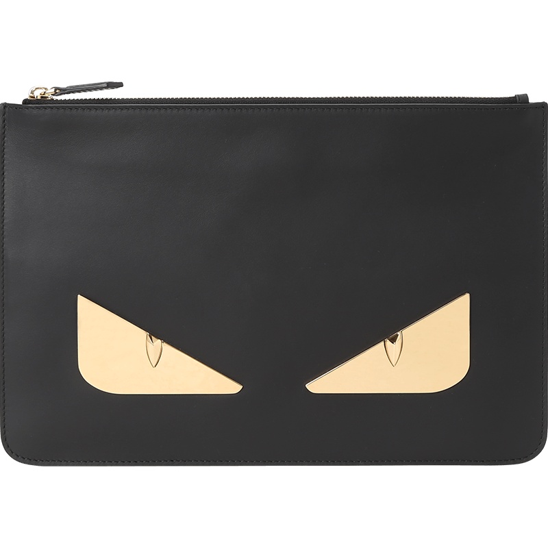 FENDI 芬迪 男士手拿包 怪兽眼睛光面皮7N0078