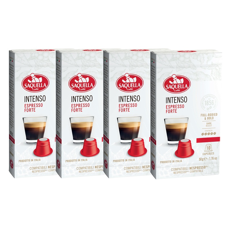 [临期特惠]圣贵兰 意大利原装进口胶囊咖啡10粒X4盒装 意式浓缩纯黑咖啡胶囊 深情咖啡胶囊