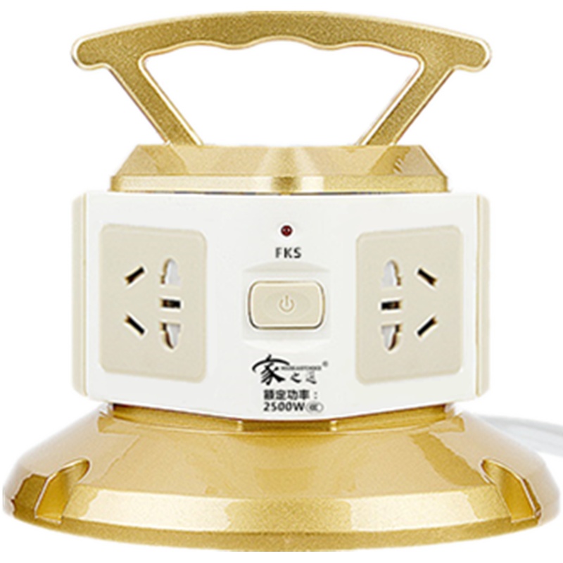 家之选 立式插座塔式家用多功能多层分控塔形1.8米立体式插排插线板创意智能多孔转换器带线拖线板 一层不带USB四插位