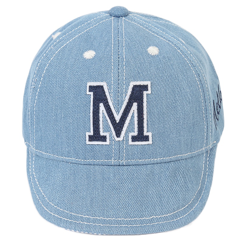 milky friends牛奶朋友春夏宝宝帽子M牛仔布翻边帽棒球帽鸭舌帽子男女童帽子婴幼儿棒球帽