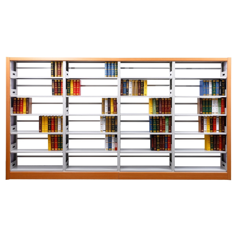 永格单面木护板书架 档案室书架 资料架 办公室书架 木质书架钢制单双面书架 图书馆书架阅览室架子图书架 1列4组5层