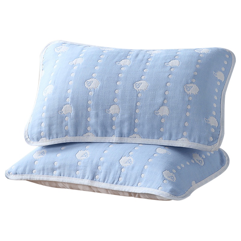 馨牌 A类婴儿安全标准纱布儿童纯棉枕巾 卡通 动漫 四季透气吸汗枕头巾 单条装 35*55cm