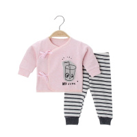 宝宝内衣两件套0-3月新生儿女男童衣服婴幼儿套装小童绑带和尚服