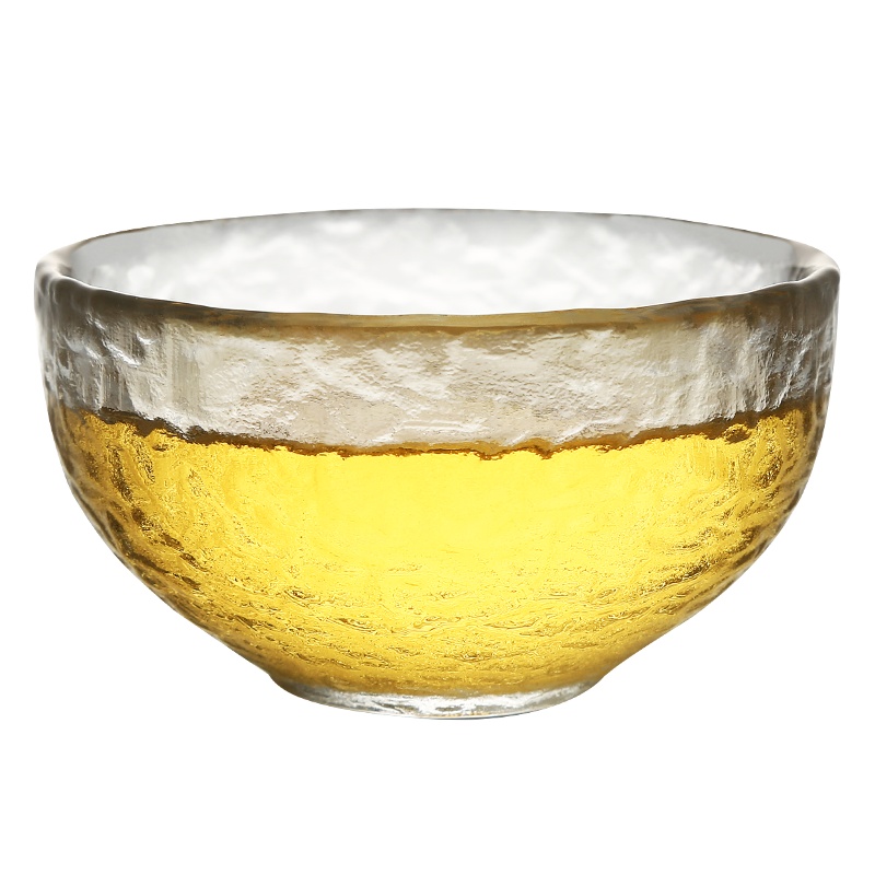 常生源 玻璃茶杯 个人杯品茗杯 加厚锤目纹 手工功夫茶具 珍享主人杯
