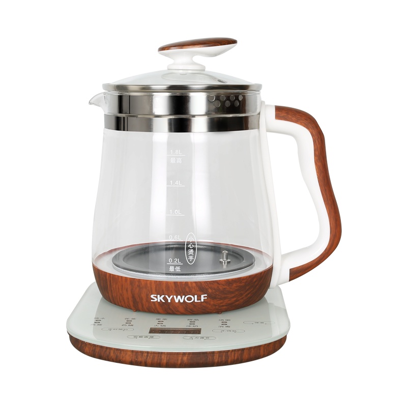斯凯沃夫（SKYWOLF）SK-AY1803养生壶全自动加厚玻璃多功能养生花茶壶家用煮茶器办公室小型烧水壶电热