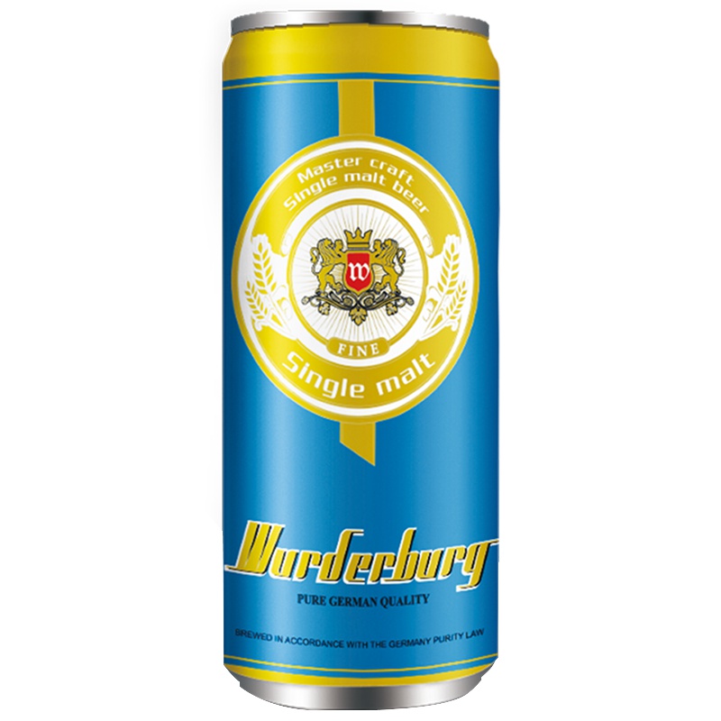 沃德古堡wurderburg 单一麦芽精酿啤酒500mL*12听国产整箱装清澈型
