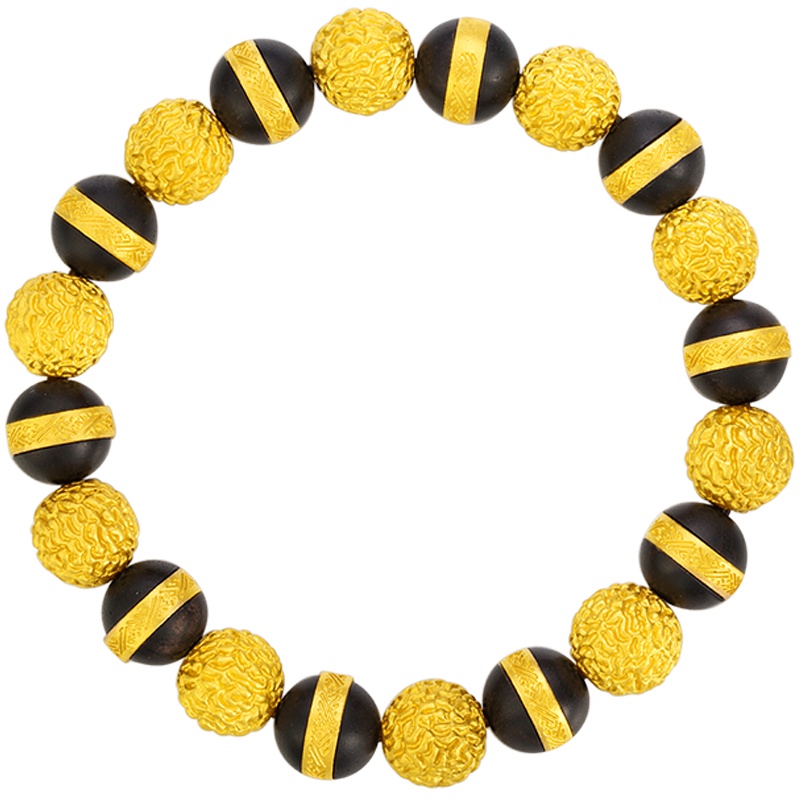 金一 足金古法黄金男女通用款金刚菩提子黄金手串传承首饰手串(计价)ABD50733