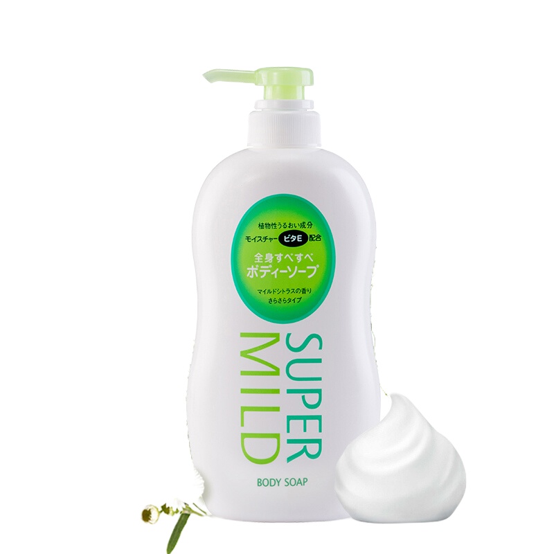 资生堂 惠润清爽柔顺型 (淡雅柑桔香)沐浴露 650ml*2瓶装(日本原装进口沐浴乳)