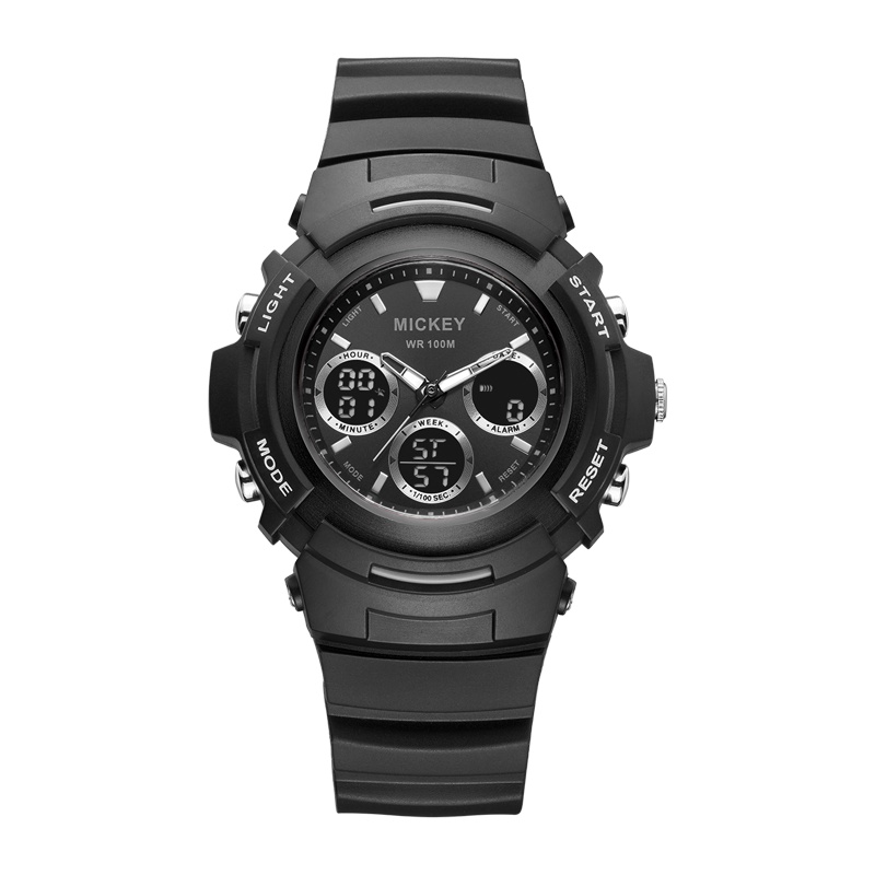 迪士尼(Disney)儿童手表男孩男童多功能运动表100米防水游泳潜水初中小学生手表夜光米奇日历星期闹钟电子表