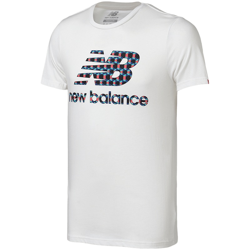 【自营】New Balance/NB男短袖T恤休闲圆领针织上衣AMT81593-WT L AMT81593-WT白色