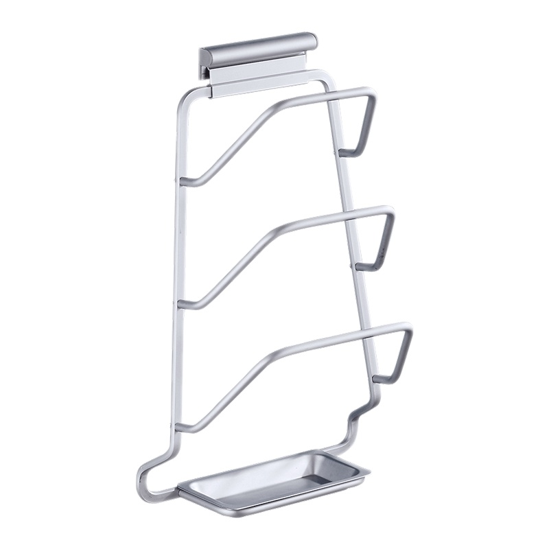 尔沫 免打孔锅盖架放菜板架子壁挂式砧板架厨房收纳用品置物架家用厨房挂架