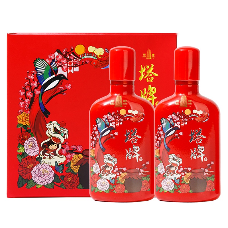 塔牌 绍兴黄酒 八年 欢宴酒228ml*2瓶礼盒 手工冬酿 花雕酒 婚宴酒 伴手礼