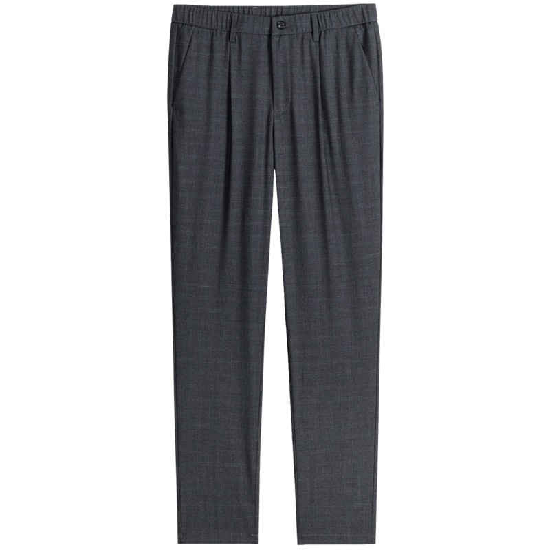 千纸鹤男士工装牛仔裤2020春秋松紧腰牛仔裤青年宽松九分裤80532