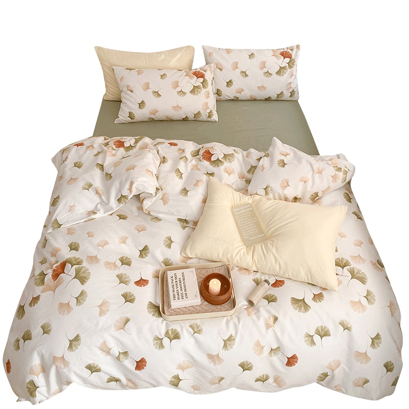 苏宁极物纯棉床上四件套100全棉被套床单床笠三件套床上用品春夏款四季通用居家床品套件