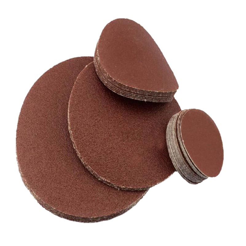 帆船牌 6孔圆盘植绒砂纸片100目-红色(100张/包)