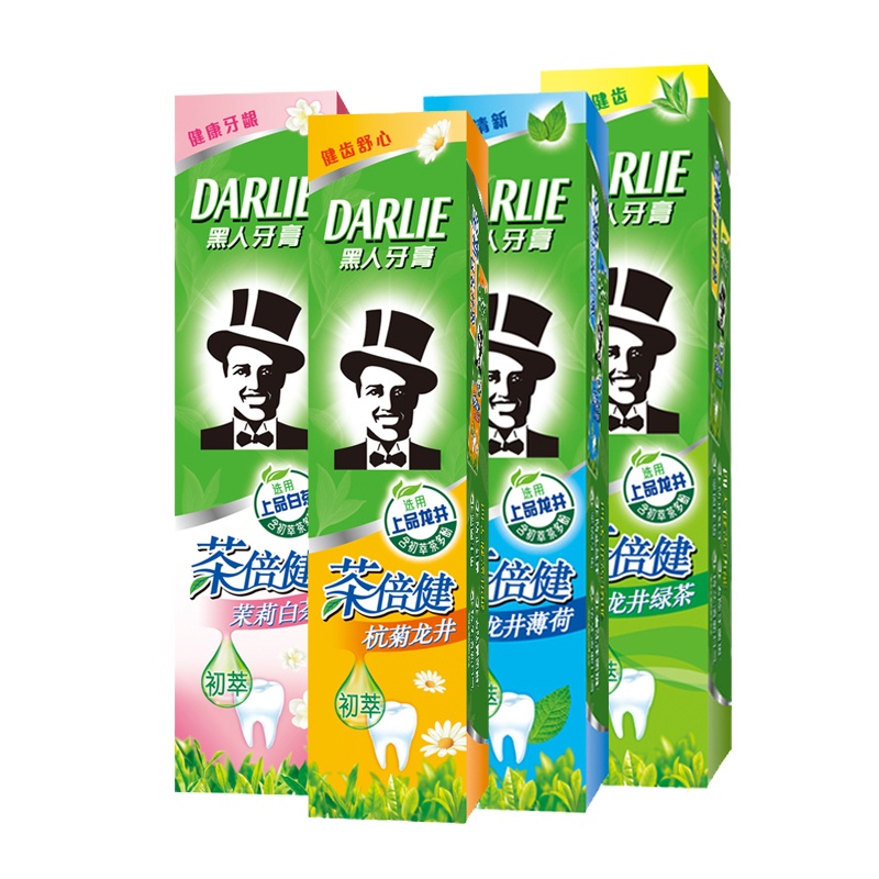 黑人(DARLIE) 茶倍健 龙井绿茶 / 茉莉 /杭菊 / 薄荷茶 牙膏 90g *72(四种口味随机发货)