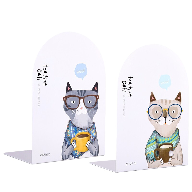 得力9267 创意金属书立 1付