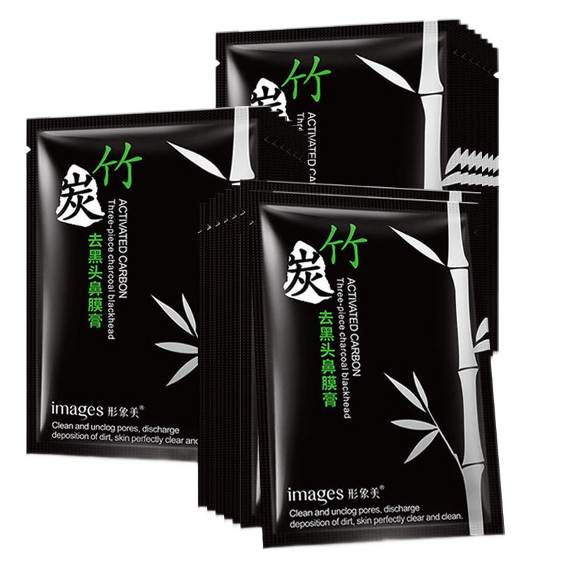 形象美竹炭去黑头鼻膜膏 t区护理洁净撕拉式去毛孔 去黑头鼻贴6g单片