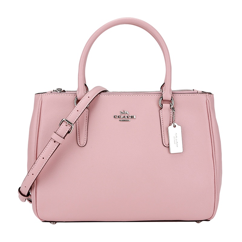 COACH 蔻驰 奢侈品 女士中号手提单肩斜挎杀手包粉色印花皮革 F44958 SV/XR