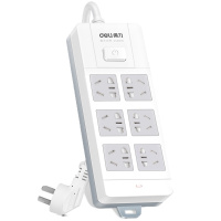 [精选]得力(deli)18246-05新国标6组合插孔 5米大孔距总 控开关 插座 插排 插 线板 接线 板 排插