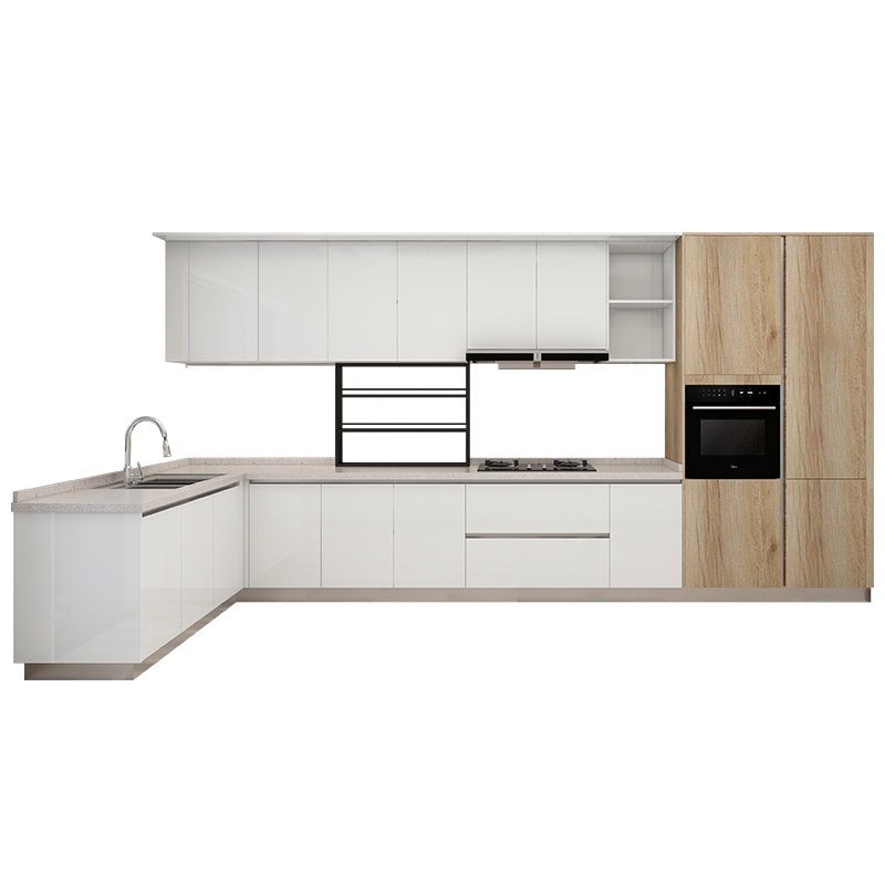 全友家居整体橱柜定制北欧风石英石台面装修经济型现代厨房家用