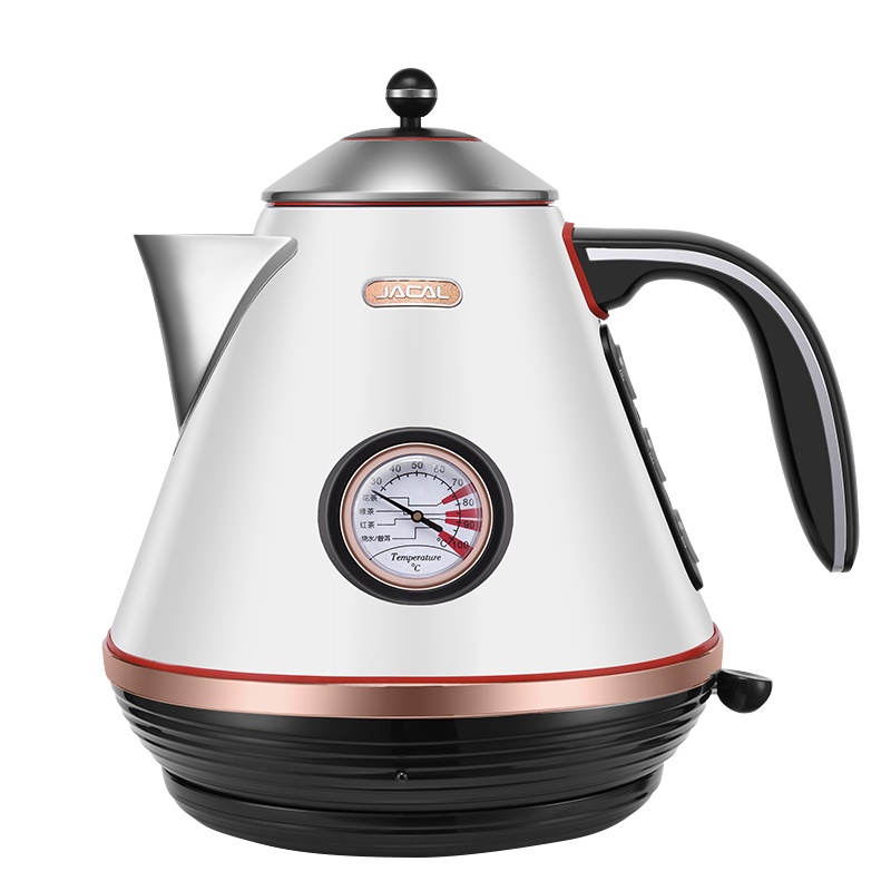 Jacal/积高 电水壶 GL- E14-2 欧式迷你电热水壶可视温度烧水壶不锈钢电开水壶