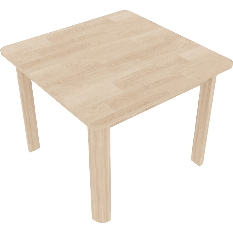 幼儿园橡木桌子儿童正方形课桌宝宝早教机构学习桌游戏桌画画玩具桌