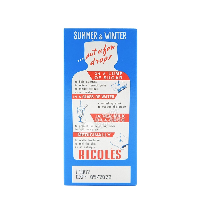 香港直邮RICQLES法国双飞人 50ml 瓶装 蚊叮虫咬消暑提神可口服双飞人法国 不老草