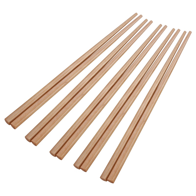 阳光飞歌 楠木清漆筷子套装 22.5cm 日式实木餐具原木天然家用筷子5双装WT-003