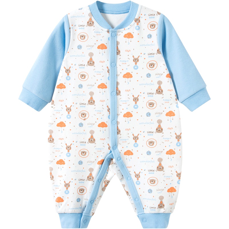 哈贝比（happyB）婴儿衣服春秋婴儿连体衣纯棉新生儿长袖纯棉