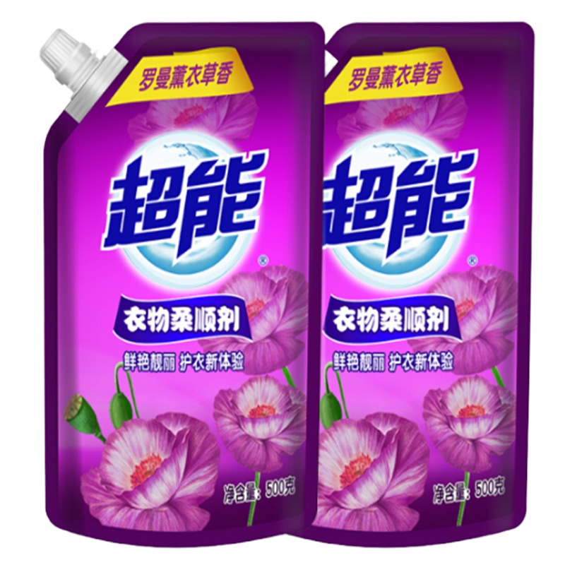 超能洗护套装 1.5kg超能APG薰衣草洗衣液*2瓶 500g超能衣物柔顺剂（罗曼薰衣草香）*2袋 101g*2超能女