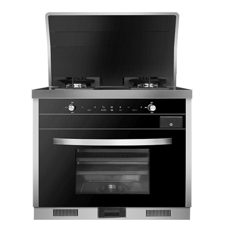 欧尼尔 OUNIER LX9-BZK 侧吸式环保灶支持双电机自动清洗顶部热菜烟灶联动 蒸烤款 21立方 天然气集成灶
