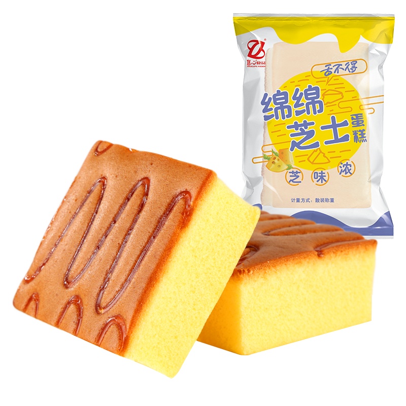 真心 500g箱装芝士味绵软奶香纯蛋糕 营养早餐零食XM