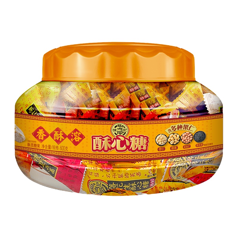 徐福记 酥心糖桶装600g 混合口味糖果 (单位:桶)
