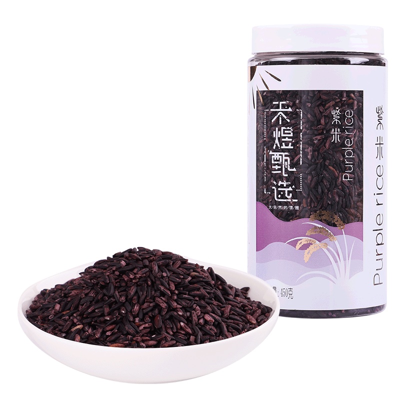 禾煜 甄选紫米450g （紫糯米 五谷粗粮 杂粮 罐装 煲粥甜羹 ）
