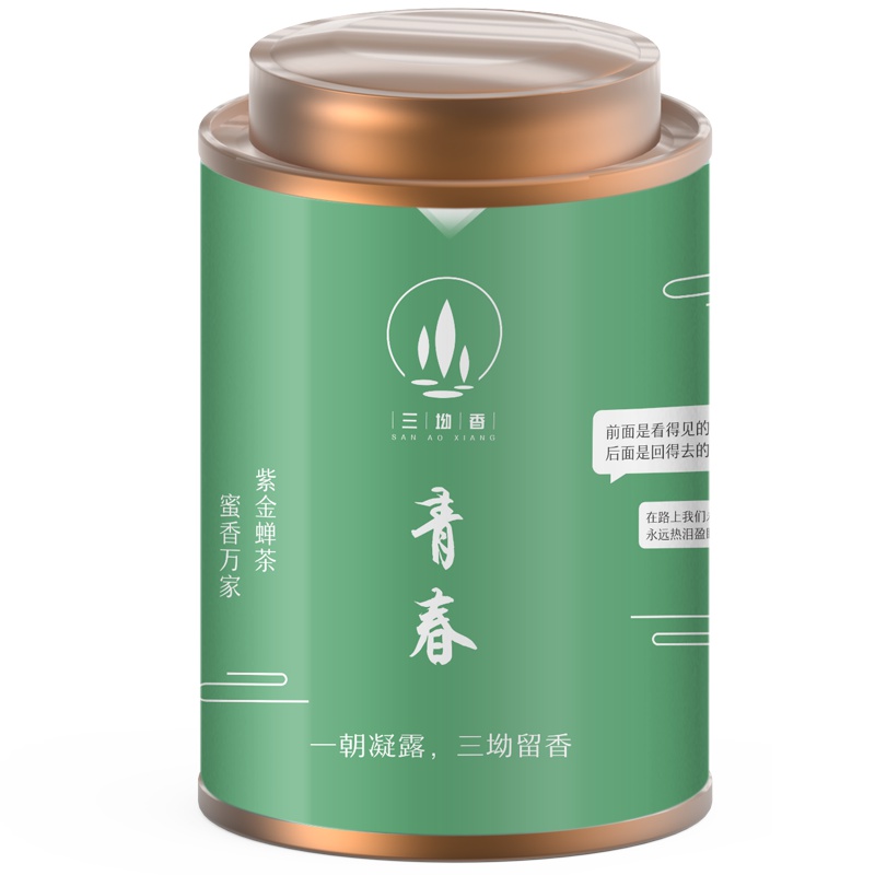 三坳香2020新茶叶青春款高山日照炒青绿茶浓香罐装100g/罐
