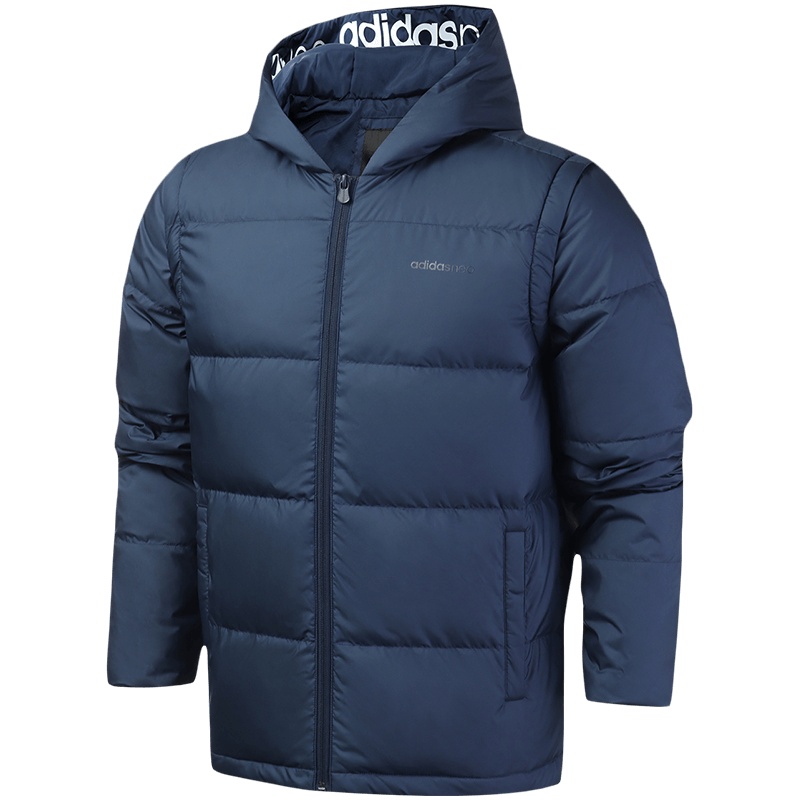 adidas阿迪达斯NEO男装运动服休闲连帽保暖羽绒服外套EI4376