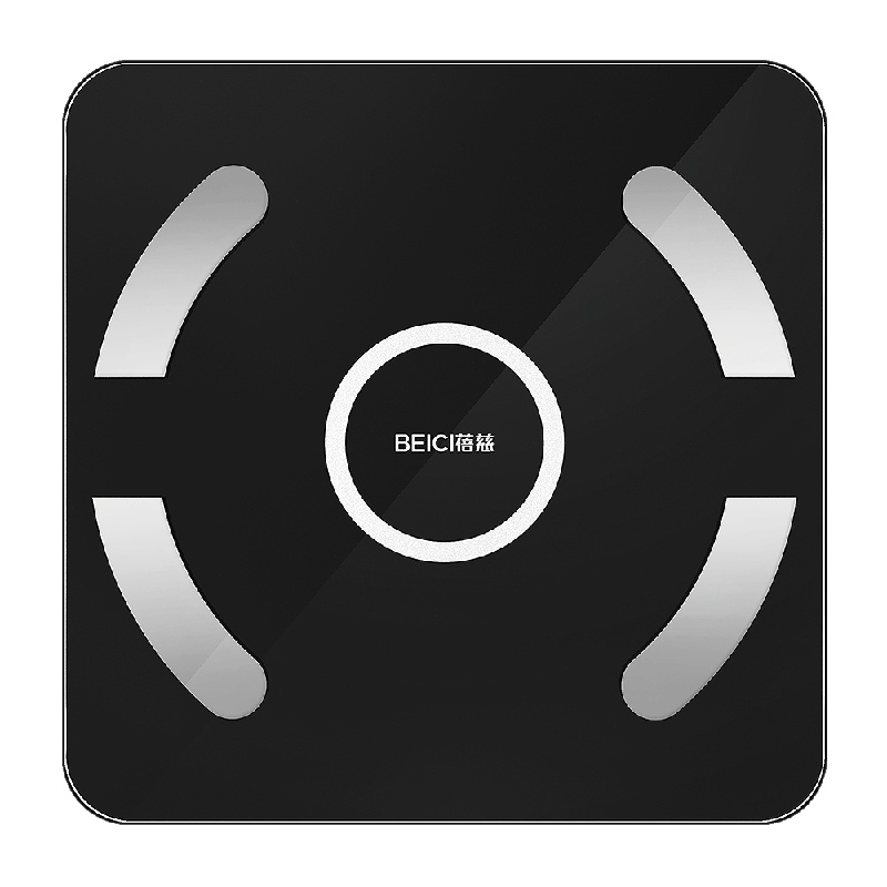蓓慈(beici)电子秤BC515B家用智能体重秤测19项数据USB充电黑色健康称