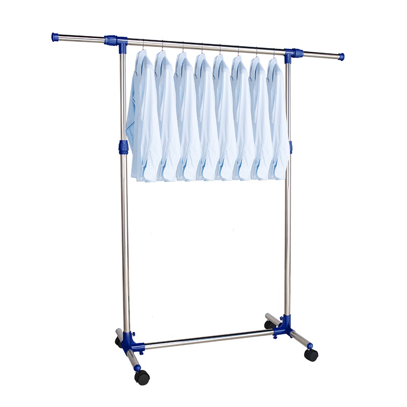 四季沐歌(MICOE) 不锈钢落地晾衣架 单杆双杆室内伸缩晾晒架阳台户外可升降可移动晾衣架