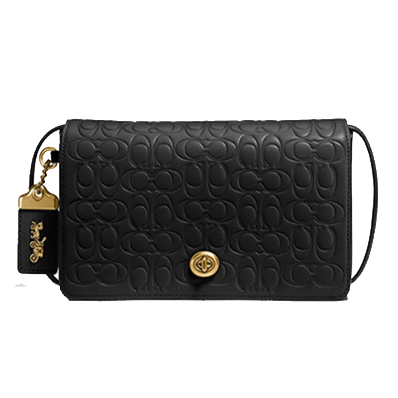 [直营]COACH蔻驰DINKY系列硬铬鞣皮革搭扣女士单肩包斜挎包小方包女包