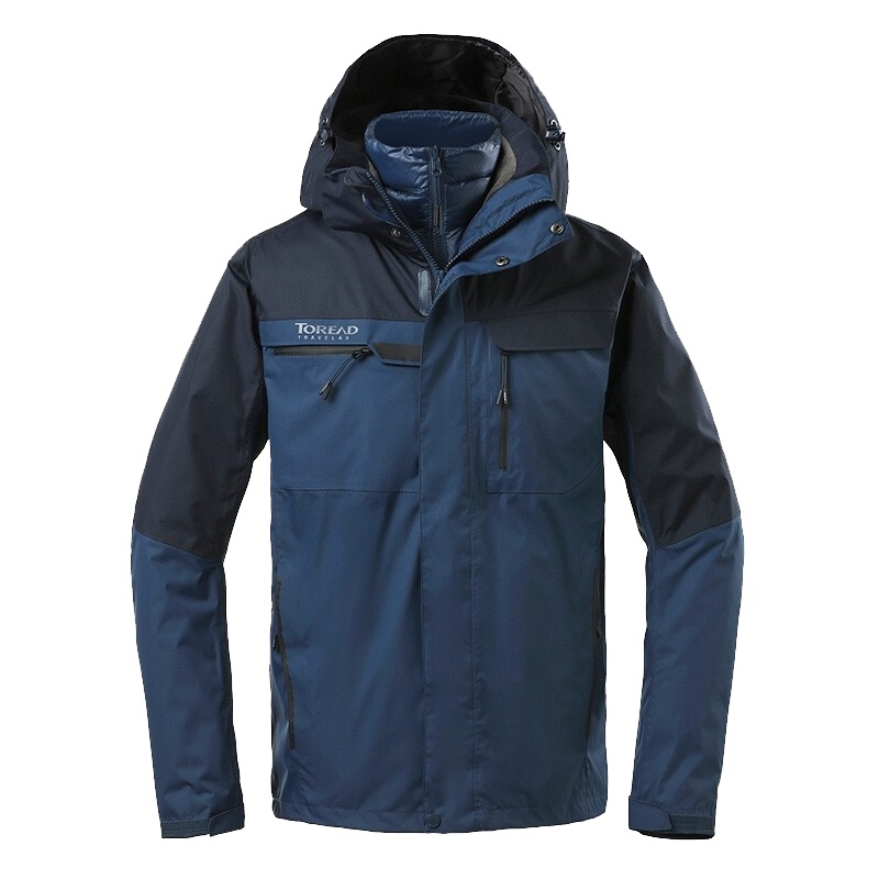 探路者（TOREAD）冲锋衣户外秋冬19款男女式情侣款保暖透气三合一套羽绒冲锋外套TAWH91799/TAWH92778