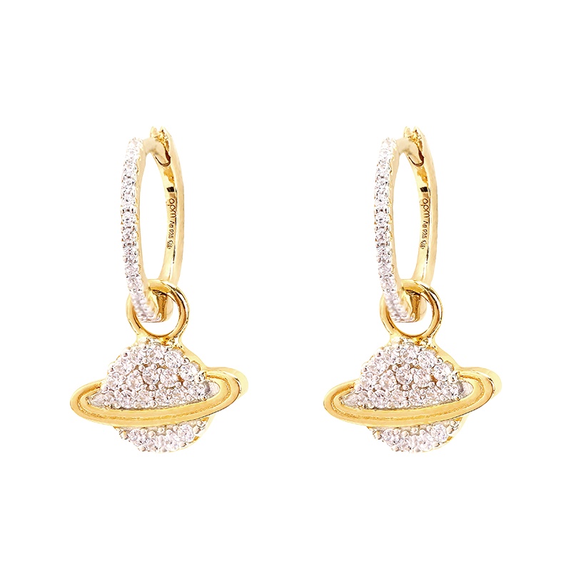 APM Monaco银镶晶钻星球耳环女 设计感耳饰品 长款耳坠耳饰