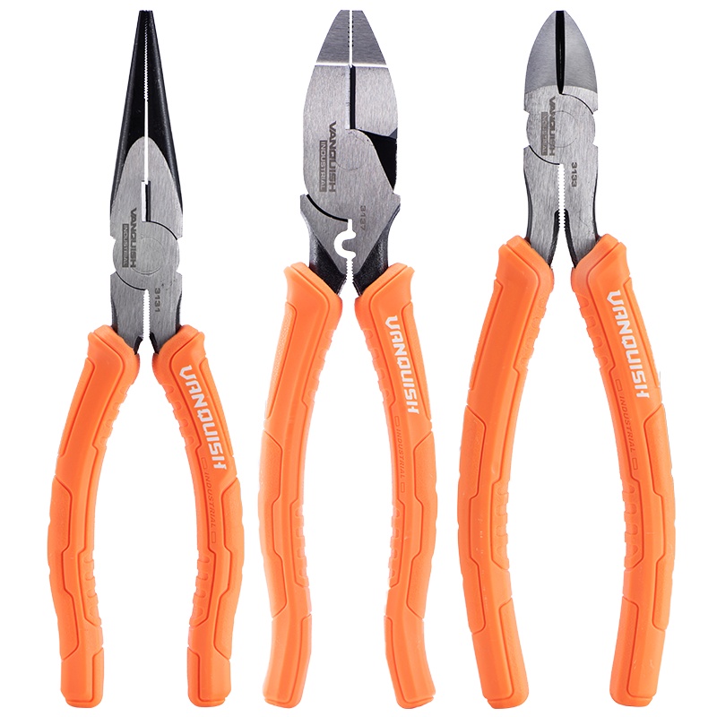 万创尖嘴钳工业级钳子9寸钢丝钳8寸斜嘴钳8寸尖嘴钳老虎钳多功能手工尖口钳尖咀钳尖头钳