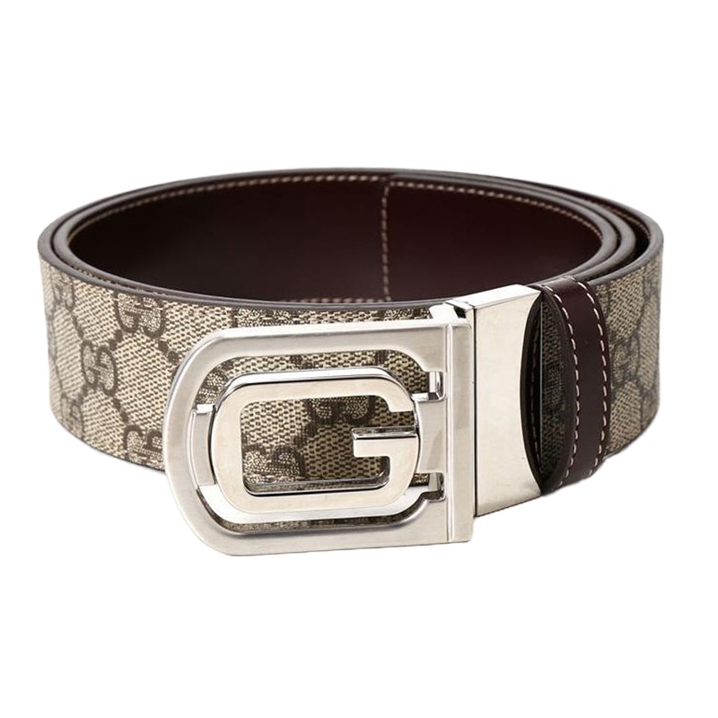 [优享]GUCCI 古驰 米咖色PVC 男士腰带 232835-KGDEK-9643 米啡色105CM