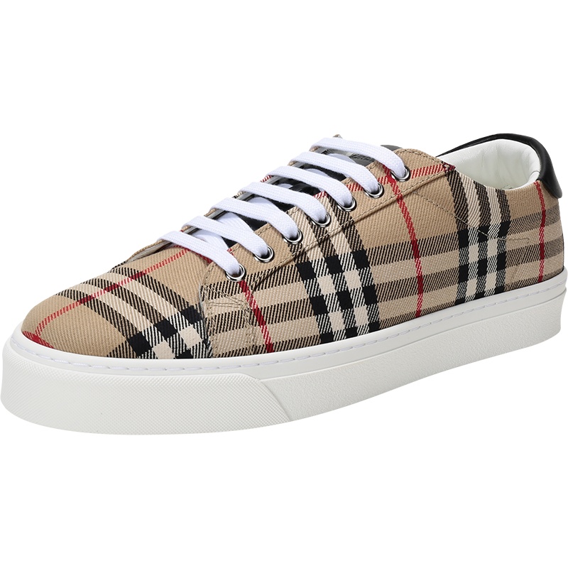 BURBERRY 博柏利 男款 织物配皮系带休闲运动鞋板鞋 80381851