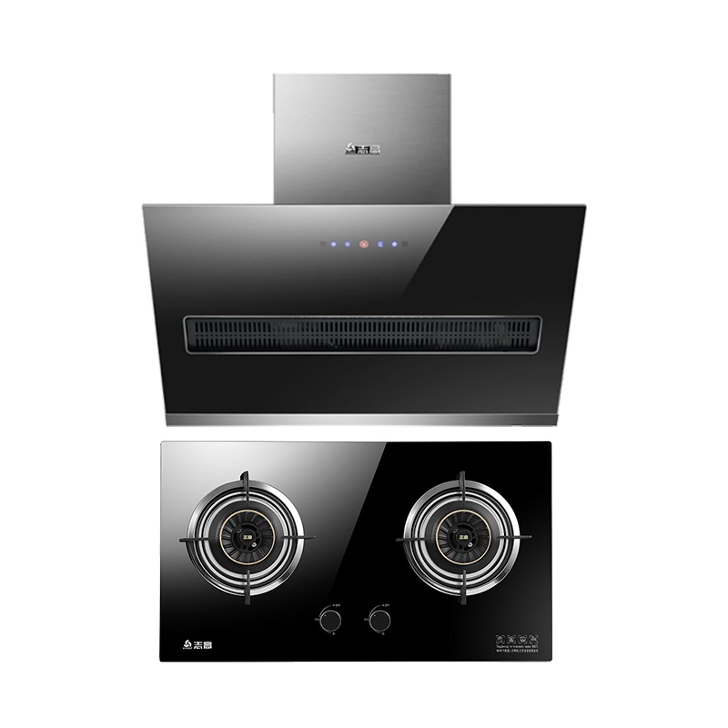志高(CHIGO)F805+F210D侧吸式自动清洗智能体感大电机抽烟机燃气灶具烟灶套餐(天然气)