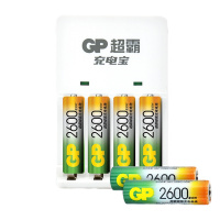 超霸 260AAHC-2IL4(KBO1)充电套装 适用5号7号KB01充电器 5号2600毫安充电电池4节+4槽普充