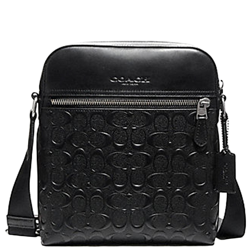 Coach 蔻驰 黑色牛皮男士斜挎包F73338QBBK